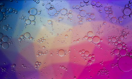 Abstract colorful background. Blurred colored drawing. Bubbles on a cheerful background.