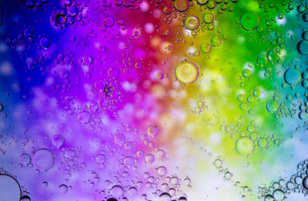 Abstract colorful background. Blurred colored drawing. Bubbles on a cheerful background.