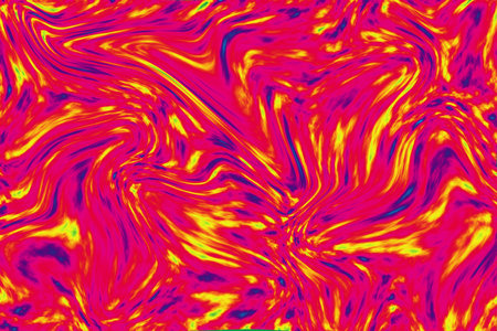 Liquid cover poster with modern uv color. Multicolored abstract geometric pattern with smooth shapes.の写真素材