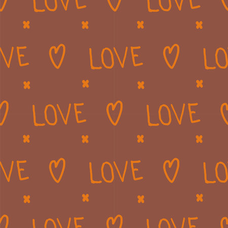 Festive patern for valentine's day. Beautiful vector drawing. Seamless holiday pattern for fabric and packaging.のイラスト素材