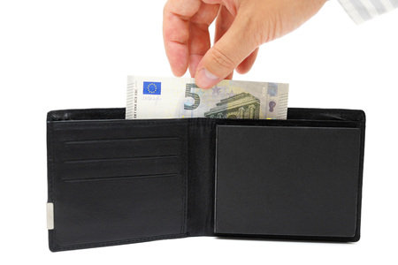 businessman's hand stealing from walletの写真素材