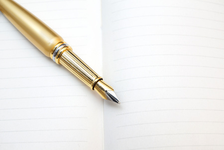 notebook and pen for writingの写真素材