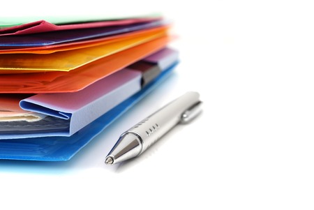 accounting concept with files and foldersの写真素材
