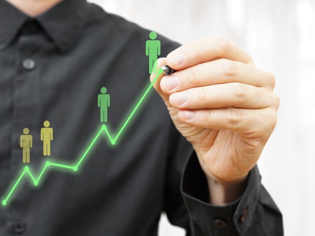 concept of  Businessman career to the top of successの写真素材