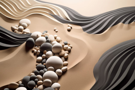 3d illustration of abstract geometric composition,digital art works. Computer generated image.の素材