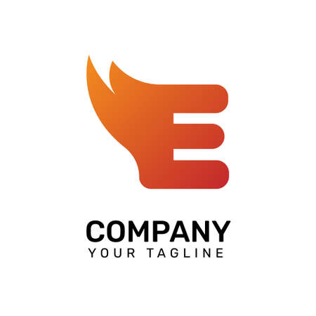vector gradient logo letter e, suitable for businessのイラスト素材