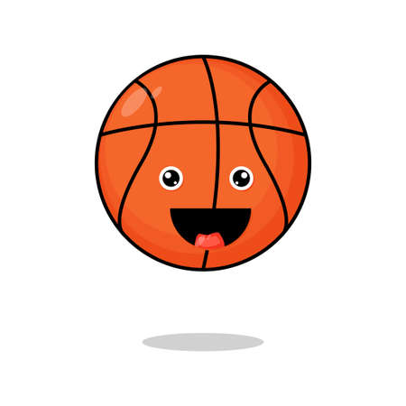 Graphic vector illustrations of cute basketball characters, suitable for children's books, etc.のイラスト素材