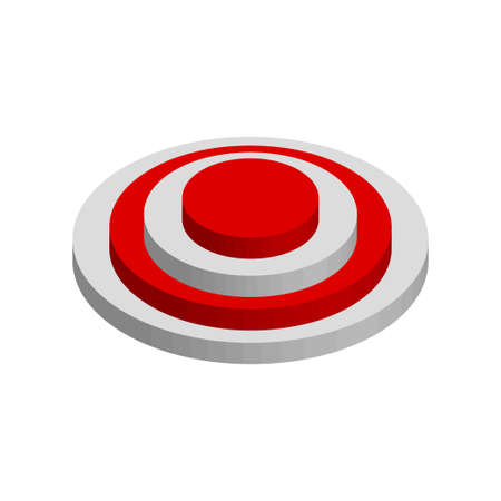 3d podium in red and white, nice to use for promotional product backgroundのイラスト素材