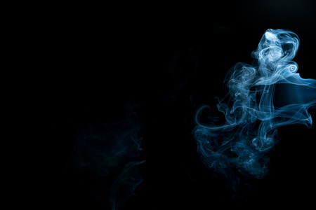 Smoke isolated on black background