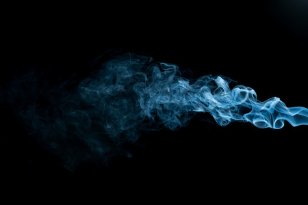 Smoke isolated on black backgroundの写真素材