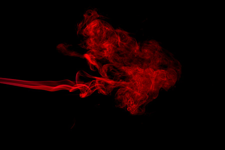 Red smoke abstract on black background