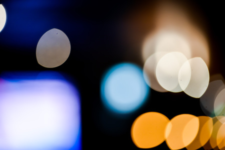 Lights abstract vintage night bokeh backgroundの写真素材