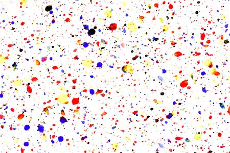 Watercolour splash colorful paint drops texture backgroundの写真素材