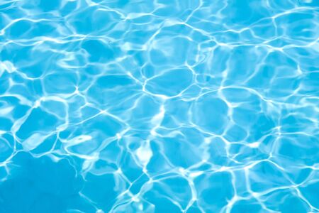 Blue water in swimming pool backgroundの写真素材