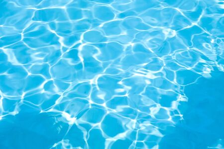 Blue water in swimming pool backgroundの写真素材