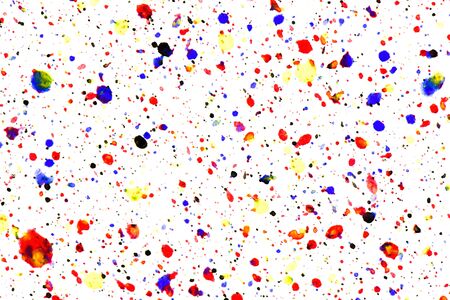 Watercolour splash colorful paint drops texture backgroundの写真素材