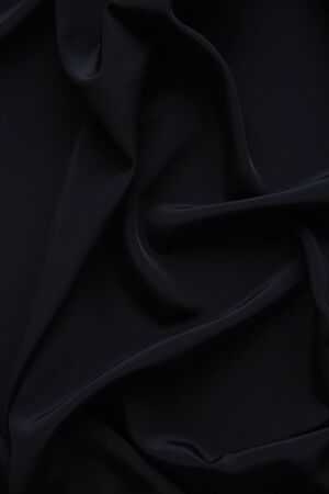 Black Fabric Texture Pattern Backgroundの写真素材