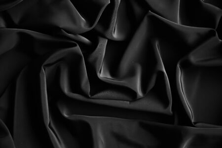 Black fabric abstract backgroundの写真素材
