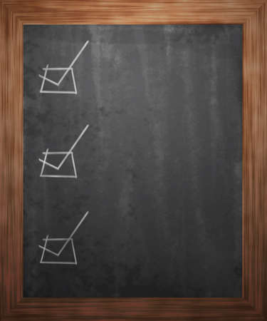 Checkboxes on Blackboardの写真素材