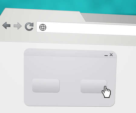 Blank Pop-up in Web Browserの写真素材