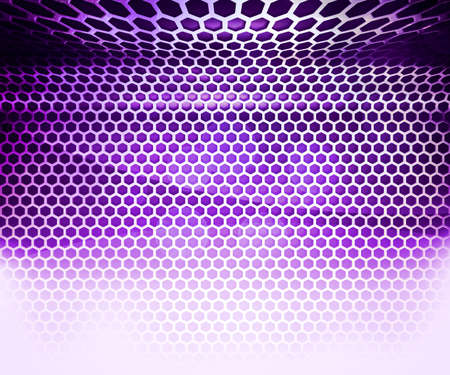 Violet Hex Grid Abstract Backgroundの写真素材