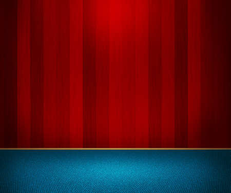 Red Wooden Wall Interiorの写真素材
