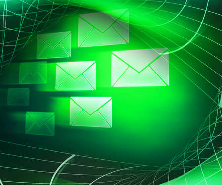 Green Mail Abstract Backgroundの写真素材