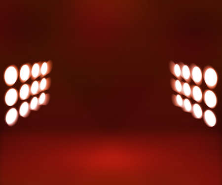 Red Spotlights Room Background