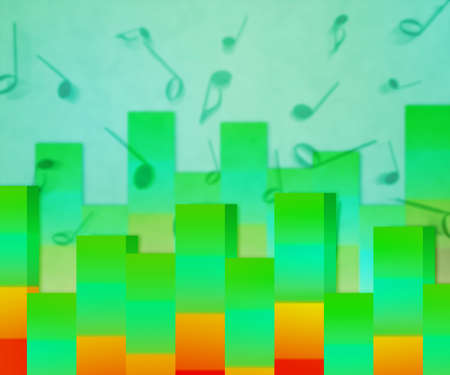 New Musical Green Backgroundの写真素材