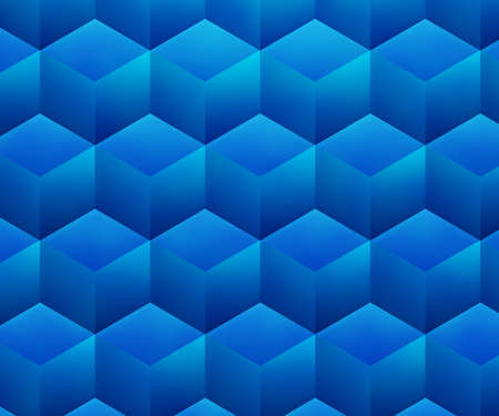 Blue Abstract Cubes Backgroundの写真素材