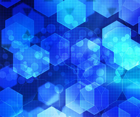 Hex Blue Abstract Background