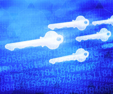 Key PC Abstract Tech Blue Background