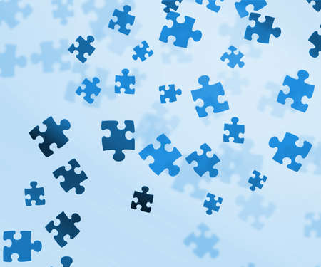 Blue Puzzle Backgroundの写真素材