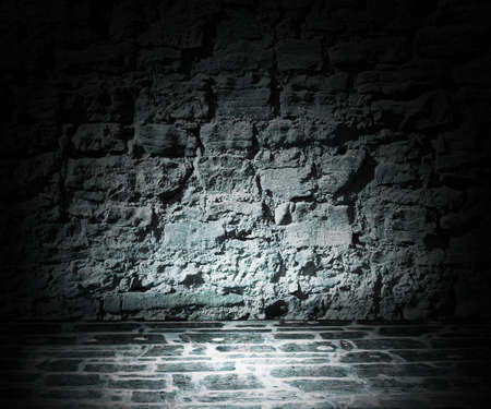 Dark Stone Room Backgroundの写真素材