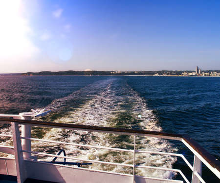 Ocean View from the Ship Backgroundの写真素材