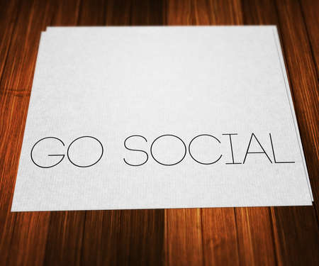 Go Social on Paperの写真素材