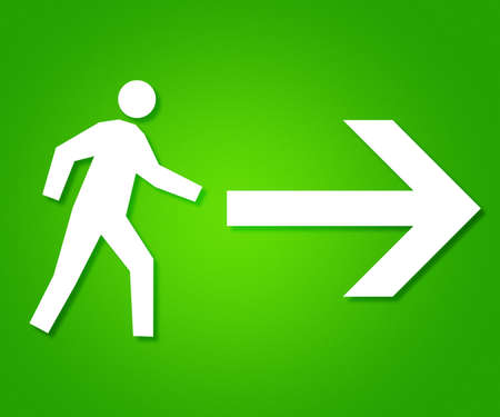Exit Pictogramの写真素材