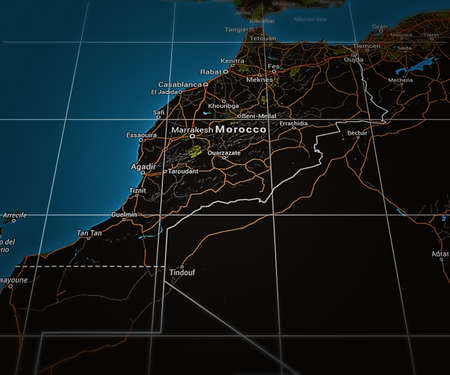 Marocco on Mapの写真素材