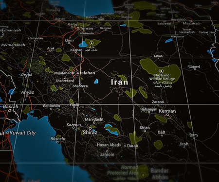 Iran on Mapの写真素材