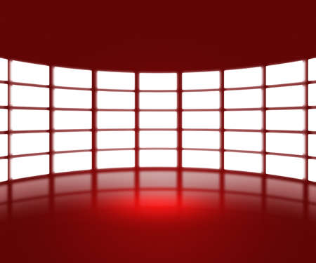 Red TV Show Stage Backdropの写真素材