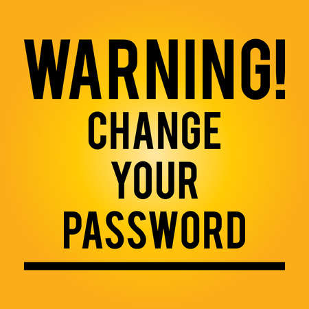 Warning Change Passwordのイラスト素材