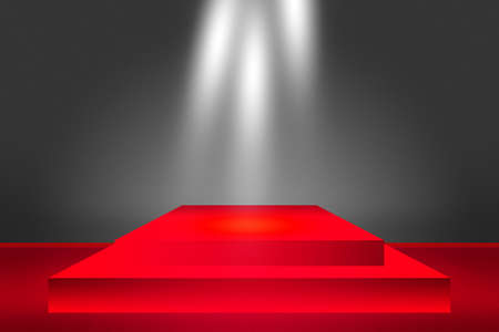 Red Show Room Backdropの写真素材