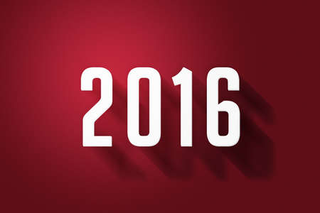 New Year 2016 Red Backdropの写真素材