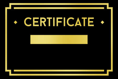 Blank Black Certificate
