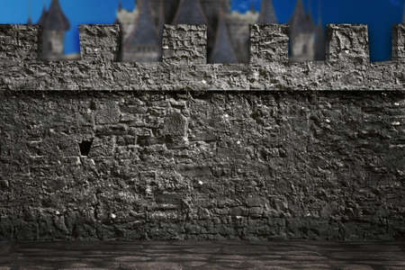 Medieval Wall Backgroundの写真素材