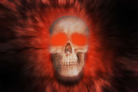 Horror Skull Backdropの写真素材