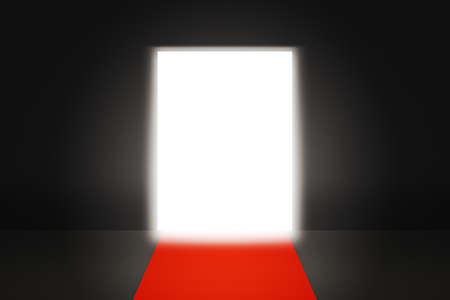Red Carpet White Door Backdropの写真素材