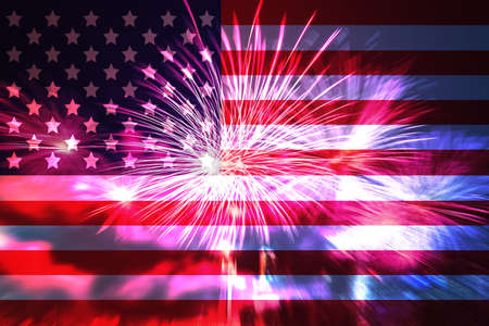 America Independence Day Fireworksの写真素材