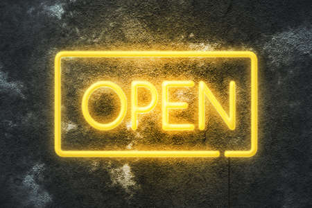 Open Neon Signの写真素材