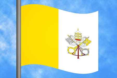 Vatican Flag Backgroundの写真素材